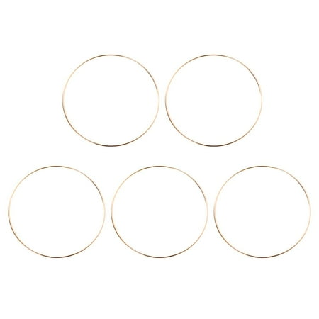 

5pcs Simple Dream Catcher Round Metal Ring for Dream Catcher DIY Handicrafts 16cm (Gold)