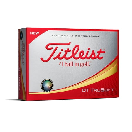 Titleist DT TruSoft Golf Balls, Yellow, 12 Pack