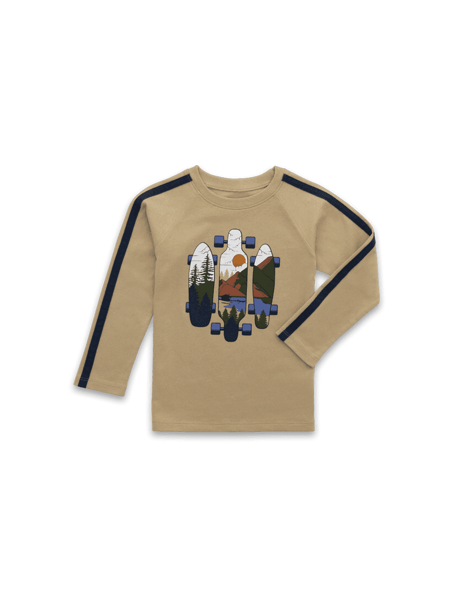 Garanimals Baby and Toddler Boys Long Sleeve Graphic Tee, Sizes 12M-5T