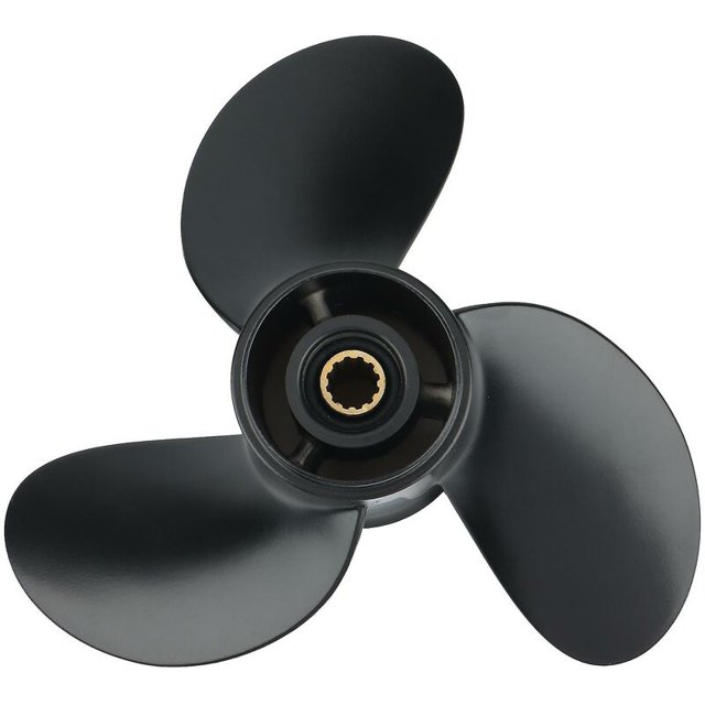 Hélice para motor fueraborda para Tohatsu Mercury de 8 hp y 9,9 hp, 8,5 x 9, tornillo para barco, 3 palas, 12 estrías, motor marino