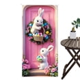 thumbnail image 6 of Ksruee Easter Banners 90x180cm Waterproof Bunny Backdrop Front Door Sign Happy Easter Banner for Office Classroom Farmhouse Porch Entryway Yard Garden Spring Holiday Party, 6 of 6