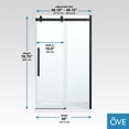 thumbnail image 2 of OVE Decors Bel Soft-Close Matte Black 48" Frameless Sliding Soft Close Shower Door, 2 of 17