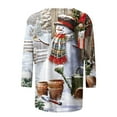 thumbnail image 5 of Camisas Navideñas Para Mujer Tops de Cuello Redondo Blusa Informal Suelta Con Manga 3/4 Y Estampado Navideño Odeerbi  ODB197929, 5 of 5
