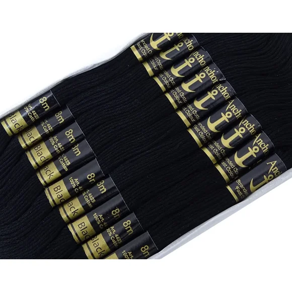 Broderie Anchor Cross Stich/Long Stich Fils de Coton 25 Écheveaux Doublement Ombragés