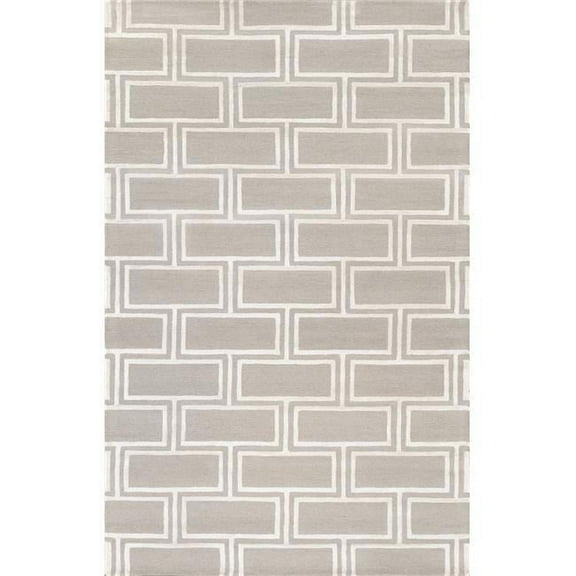 Pasargad Home Edgy 8' x 10' Hand-Tufted Silk and Wool Silver/Ivory Rug, For Indoor Space and all Age of Group