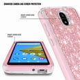 thumbnail image 4 of For BLU Wiko Ride Case, AT&T Radiant Core/Cricket Icon with Built-in Screen Protector, Nagebee Full-Body Protective Rugged Bumper Cover, Shockproof Durable Case (Pink Glitter), 4 of 5