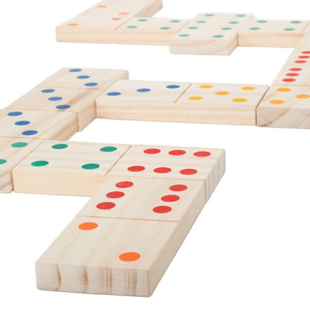 Giant Wooden Dominoes Set, Indoor and Outdoor Play by Hey! (Best Way To Play Dominoes)