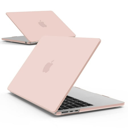 IBENZER Compatible with New 2024 2023 M2 MacBook Air 15 inch case A2941, Hard Shell Case for Mac Air 15.3" M2 Chip with Liquid Retina Display & Touch ID , Sakura Pink, W-AT15-SKPK+1