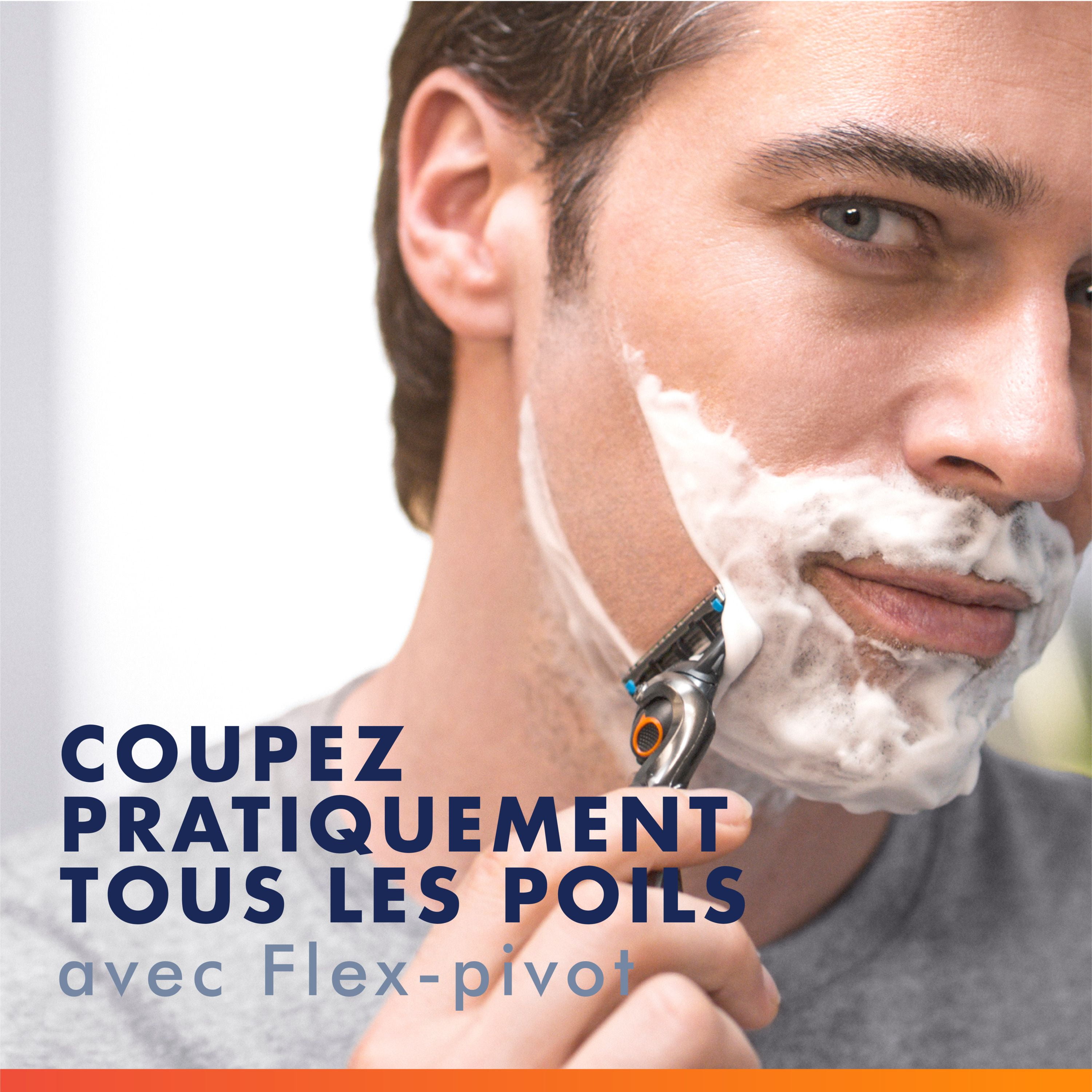 Cartouches de rechange de rasoir Gillette Fusion5 ProGlide Fraîcheur de rasoir pour manche de rasoir Flex-pivot, 5 lames de rasoir, 2x plus de lubrification rafraîchissante