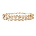 thumbnail image 4 of Ratnavali Jewels Indian Bangle Set CZ Cubic Zirconia Bangle Brass Metal Bangles Bracelet Jewelry for Women White Gold Tone, 4 of 7