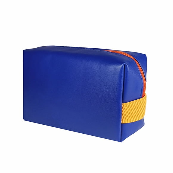Bolsa de maquillaje Advancent octogonal impermeable PU almacenamiento azul