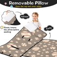 thumbnail image 3 of Baseballs and Small Balls Taupe Pattern Teens Toddler Nap Mat with Pillow, Sleeping Mat Bag for Preschool Daycare 60"x20", 3 of 6