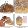 thumbnail image 2 of Womens Evening Bags Shiny Rhinestones Glitter Tassel Round Ball Clutch Purse Handbag for Wedding Party Cocktail, 2 of 7