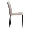 thumbnail image 4 of Zuo 101900 Harve Chaise de Salle à Manger&44; Beige - Lot de 2, 4 of 12