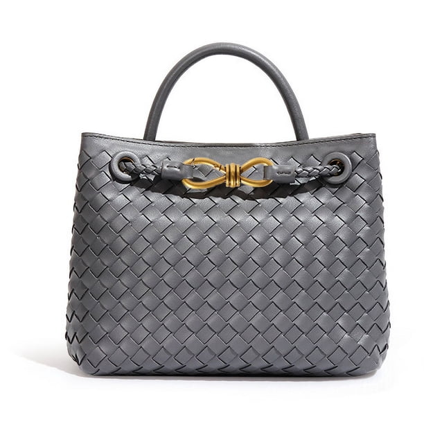Bolso de mano de gran capacidad de alta gama para mujer, bolso tejido a mano sencillo y personalizado, bolso de mensajero práctico que combina con todo