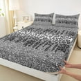 thumbnail image 3 of Homewish Cheetah Print 4pcs Bed Sheets for Female Men Adults,Bling Grey Glitter King Sheets,Abstract Gradient Super Cozy Sheet Set,Lightweight Room Decor, 3 of 7