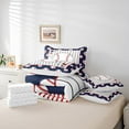 thumbnail image 4 of Erosebridal Baseball Bedding Sets Twin Size,Stripes Stars Comforter Sets with Sheets,Sport Bedroom Decor,Breathable,7-Piece, 4 of 5