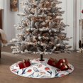 thumbnail image 5 of Salouo Tulips Flowers Christmas Tree Skirt 30" Farmhouse Christmas Decorations Snowman Xmas Tree Skirt Tree Mat for Holiday Party Decor, 5 of 8