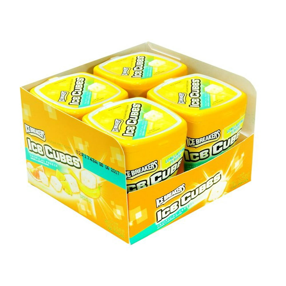 Product Of Ice Breakers Ice Cubes, Gum Tropical Bottle, Count 4 (40Pcs) Gum / Grab Varieties