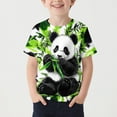 thumbnail image 4 of T-shirt Graphique à Manches Courtes pour Enfants, Col Rond, Mélange Doux Polyester-Spandex, Haut Décontracté Respirant, Imprimé Résistant à la Décoloration, Tenue Quatre Saisons, 4 of 7