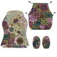 thumbnail image 2 of Xoenoiee Boho Mandala Dragonfly Stained Glass Pattern Gaming Chair Cover Cat Scratch Proof Gaming Chair Slipcover with Armrest, Stretchable Waterproof Office Desk & Racing Chair Cover, Universal Fit, 2 of 7