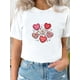 thumbnail image 1 of Women's Christian Valentine's Day T-Shirt, 100%cotton Crew Neck Short Sleeve Tee with Love & Cupid Heart Print, Casual Knit Fabric Top for All Seasons, 1 of 6