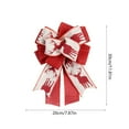 thumbnail image 3 of Wedding Silk Bow Spring Summer Winter Christmas Tree Decorating Wreath Glittering Sequin Bow 12 inch, 3 of 6