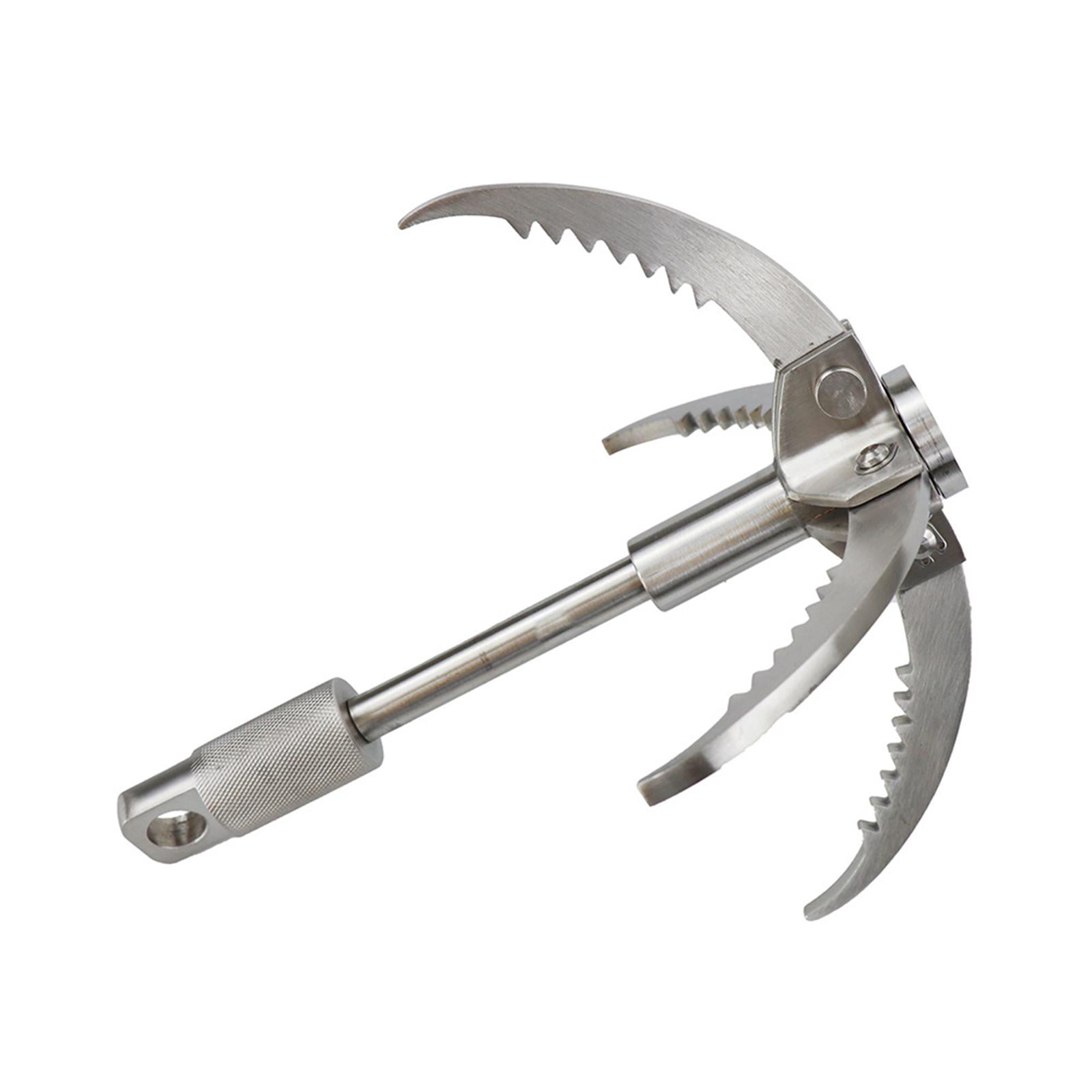 Wswqop 4 Claw Grappling Hook, Durable Multifunction Carabiner Tools for Sports Survival L