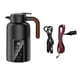 thumbnail image 1 of Taza calefactora para coche, eléctrica, de acero inoxidable 304, para calentar agua rápidamente Negro, 1 of 9