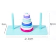 thumbnail image 4 of Torre de Anillos apilables Juguete Apilador clásico Juguete de manipulación para Reconocimiento de color Juguete de aprendizaje Bloques Sunnimix Juguetes de anillos apilables, 4 of 8