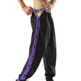 thumbnail image 4 of Musuos Men's Tear Away Pants, Loose Fit Basketball Pants High Split Snap Button Sweatpants, 4 of 10