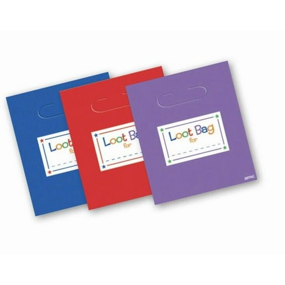 Party Loot Bags Assorted Colors 8Ct