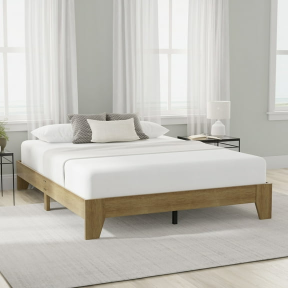 Hillsdale Furniture Sunridge Queen Wood Platform Bed, Knotty Oak
