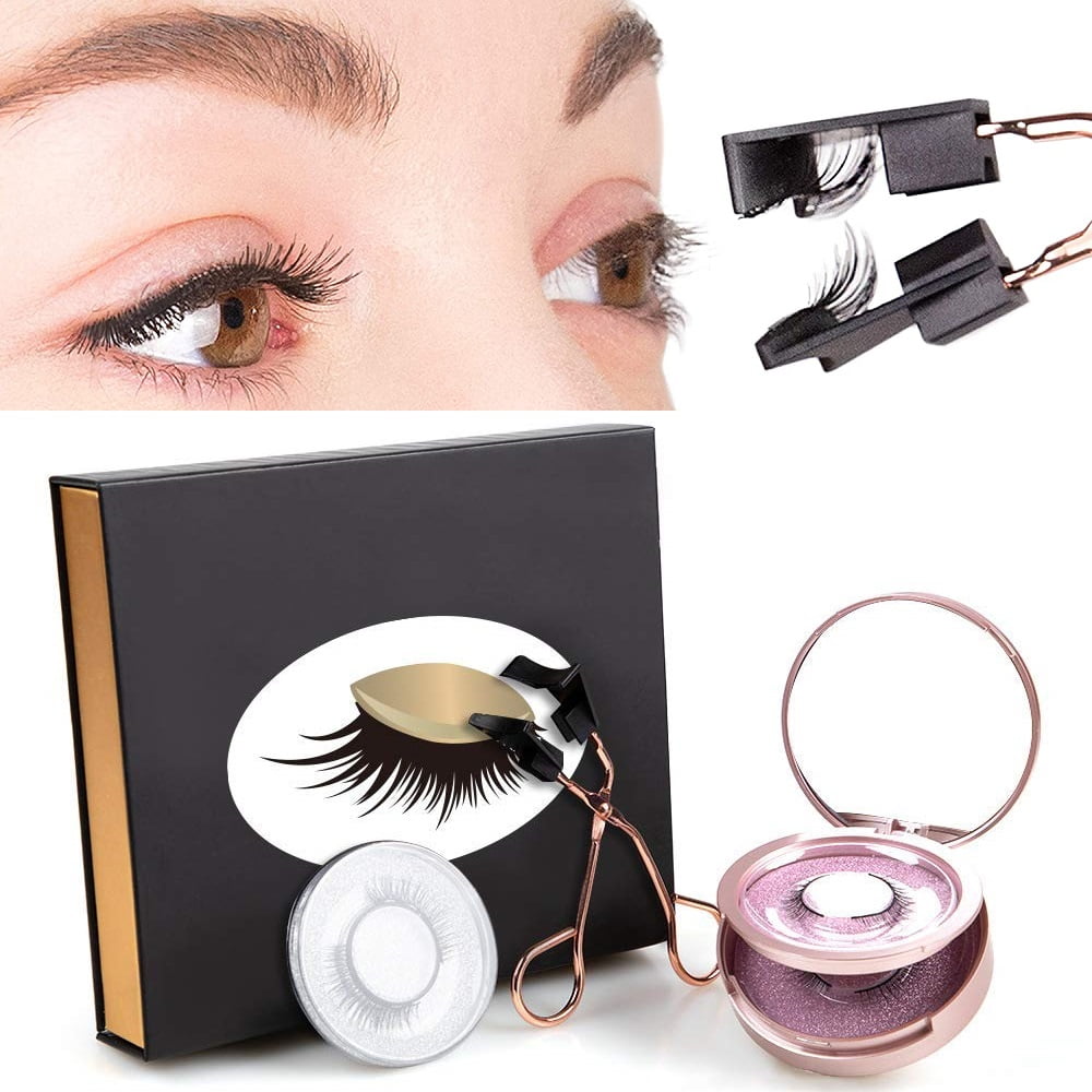 Quantum Magnetic Eyelashes Partner Glue Free Magnetic Eyelash Clip Easily Apply Magnetic Eyelash Curler Gold Walmart Com Walmart Com