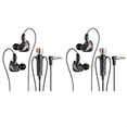 thumbnail image 2 of 2X Auriculares HiFi con Cable y Micrófono Auriculares Dinámicos con Cancelación de Ruido Auriculares Intrauditivos Auriculares con Graves para Deportes (Negro), 2 of 5