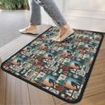 thumbnail image 4 of Multicolor Bigfoot and Text Pattern Door Rugs,Washable Non Slip Door Mats Indoor,Decorative Door Mats,Entry Mat Indoor for Entrance,Bedroom,Kitchen,Bathroom,30"x17", 4 of 6