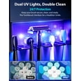 thumbnail image 4 of Toothbrush holder, wall-mounted toothbrush cleaner, fits most toothbrush sizes, features air drying function, LED smart screen and stylish black and gray appearance., 4 of 8