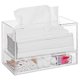 thumbnail image 3 of Caja De Pañuelos De Acrílico Transparente, Caja De Almacenamiento De Sábanas De Algodón Limpias, Caja De Pañuelos De Dos Capas Extraíble A Prueba De Polvo, Caja De Almacenamiento De Cosméticos Advancent HA019812-00, 3 of 6