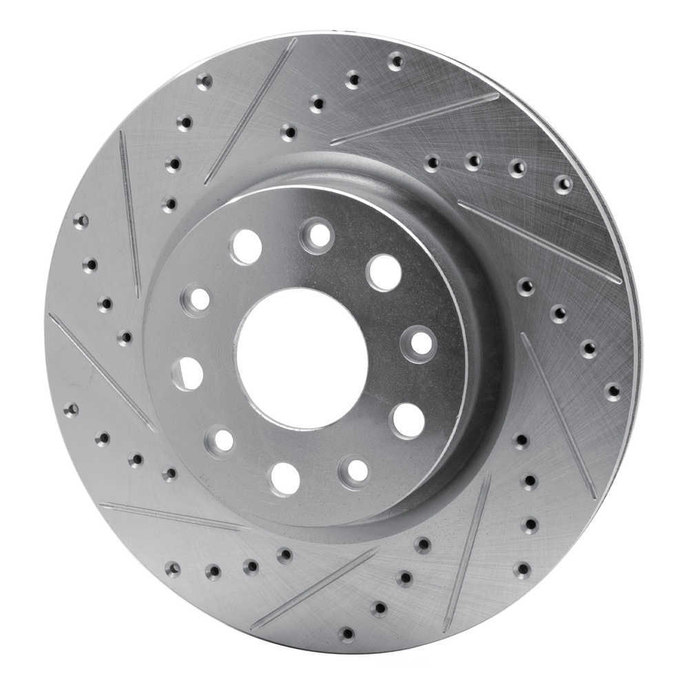 Dynamic Friction Company 631-42039L DFC Brake Rotor - Drilled And Slotted - Silver