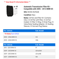 thumbnail image 2 of Automatic Transmission Filter Kit - Compatible with 2005 - 2013 BMW X5 2006 2007 2008 2009 2010 2011 2012, 2 of 2