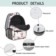thumbnail image 4 of Cat and Heart White Pattern Backpack for School, Cute School Bag with Adjustable Shoulder Straps and Padded Back, 15.3"x11"x6.7", 4 of 5