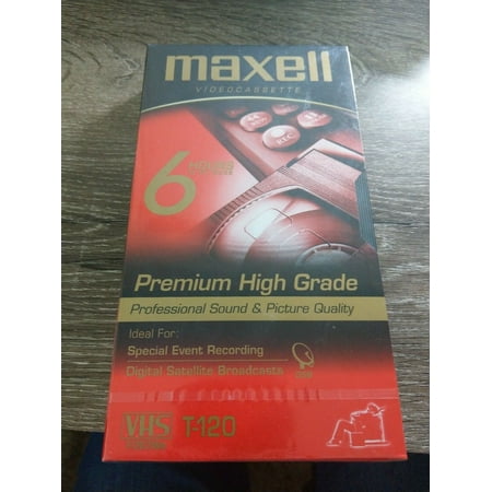 Maxell T-120 High Grade Blank VHS Video Tapes 6 Hours NEW (Best Place To Sell Vhs Tapes)