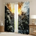 thumbnail image 2 of Feelyou American Army Blackout Curtains Set of 2 (52x84 Each), 3D Battlefield Window Curtains, Military Theme Curtains and Drapes, Curtains and Drapes Bedroom Decoration, 2 of 6