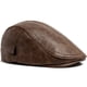 thumbnail image 1 of Gorra plana de cuero Gatsby Newsboy para hombre, color marrón, 1 of 3