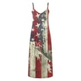 thumbnail image 4 of Oplxuo 4th of July Dress for Women USA Flag Graphic Sundresses Stars Stripes Printed Independence Day Sleeveless Maxi Dress, 4 of 4