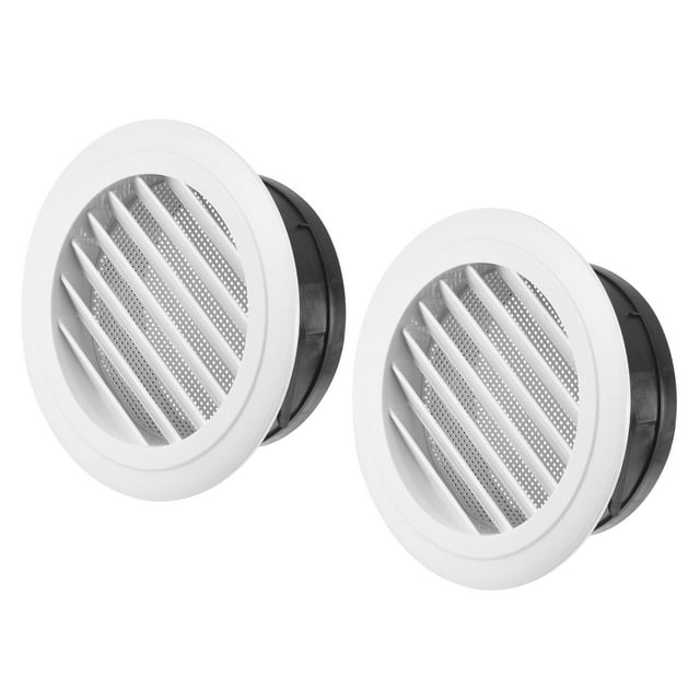 Unique Bargains Grille d'Écran Amovible de 6 Pouces avec Persiennes Inclinées et Évent Rond 2 Pcs