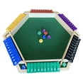 thumbnail image 2 of Shut The Box Game For 6 Player With 12+4 Dice Colorful 6 Wooden Board Math Number Games For Kids Adults Families Club, 2 of 6