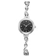 thumbnail image 1 of LVPAI Reloj analógico de cuarzo estilo muestra para mujer Reloj de pulsera de ocio de moda Plata Negro, 1 of 1
