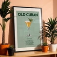 thumbnail image 3 of Old Cuban - Beacon New York Illustration Cocktail Typography Kitchen Decor Bar Vintage Poster Quote Black Framed Wall Art Print 5 x 7 inches, 3 of 8