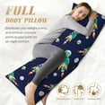 thumbnail image 5 of Disketp Astronaut Dinosaur and Space Print Body Pillow Cover - Super Soft 20x54 Body Pillow Case,Long Side Hidden Zipper, 5 of 8